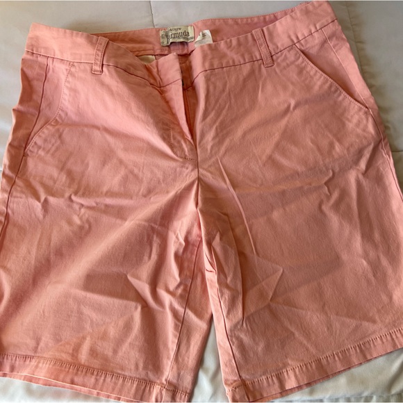 Women’s J. Crew Bermuda Shorts Cotton Salmon/peach/pink - Picture 2 of 5